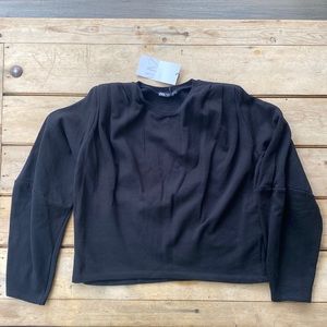 Zara | Black sweatshirt with shoulder pads | size M | NEW with tags
